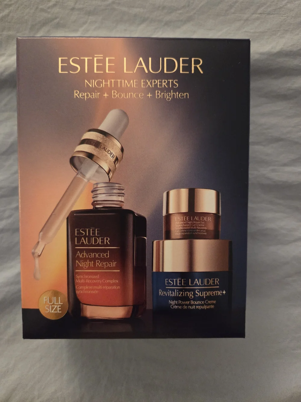 Estee Lauder Nighttime Repair & Revitalizing Set - Gold, Navy, Brown